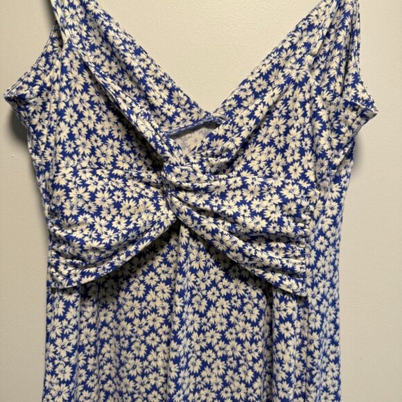 Urban Outfitters | Dresses | Urban Outfitters Ashley Blue Floral Midi Dress Med - Picture 4 of 11